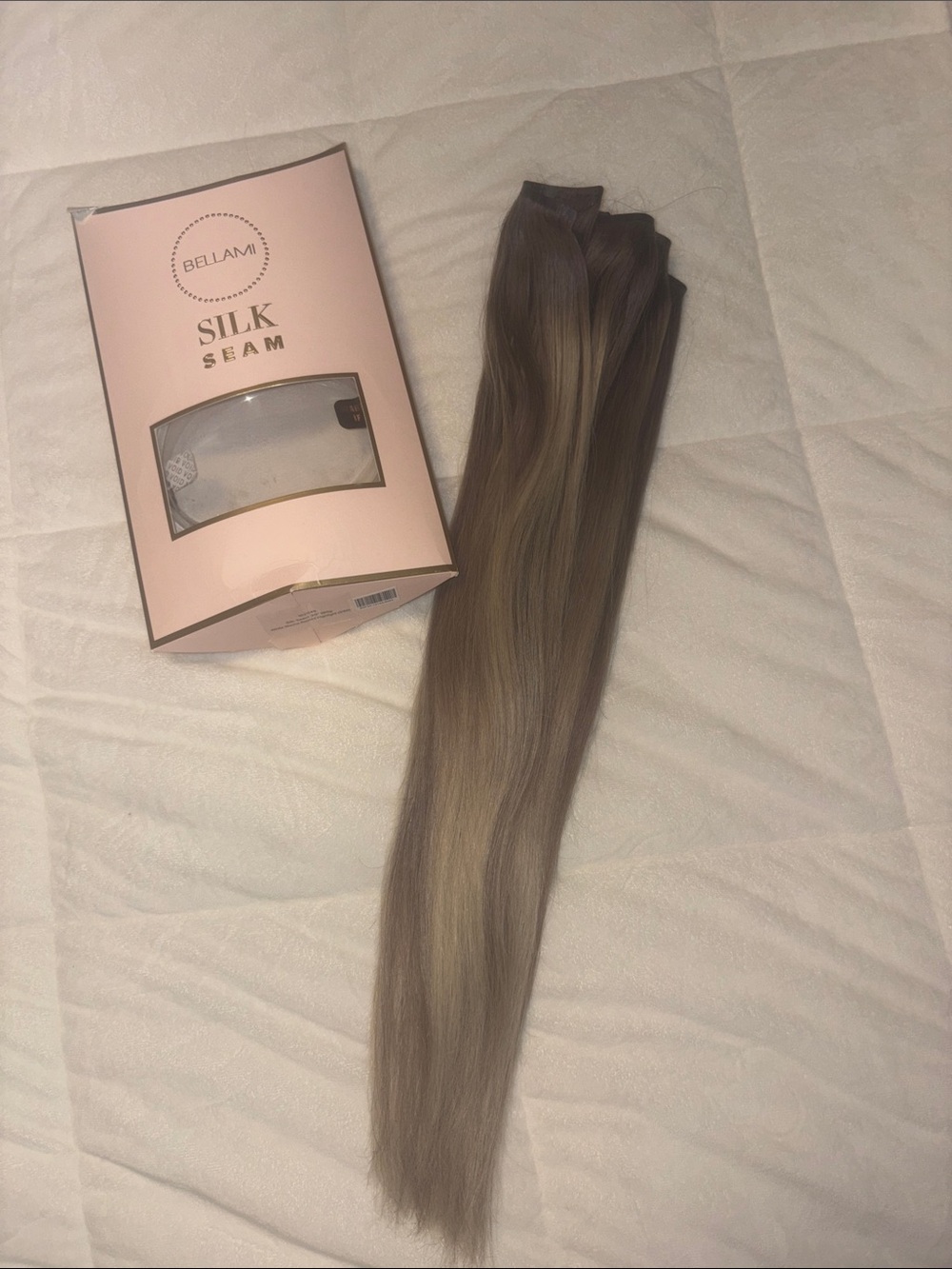 BELLAMI Silk Seam clip-In Extensions — Ash Blonde to Light Brown Blend